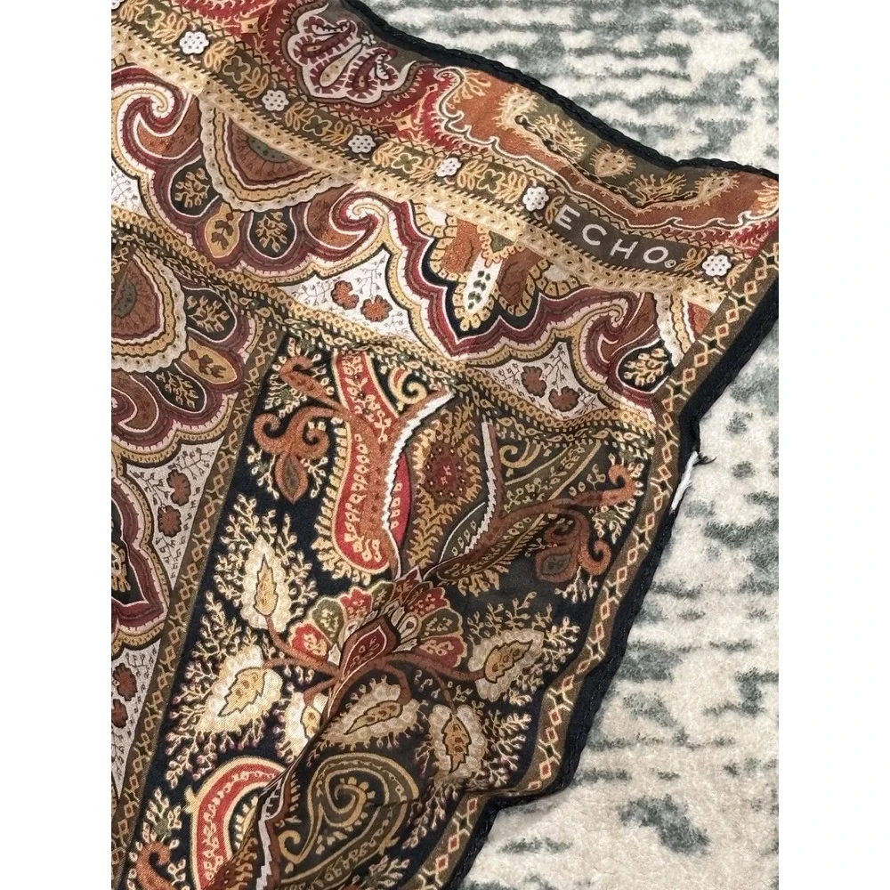 vintage Echo silk paisley scarf 52